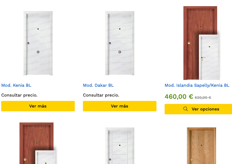 catalogo de puertas de exterior blindadas