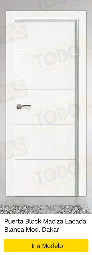 Puerta Block Maciza Lacada Blanca Mod. Dakar