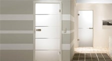 Puertas de interior Lacadas colores con vidriera