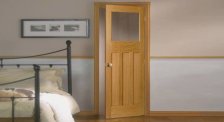 Puertas de interior Rústicas con vidriera
