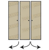 TRES Hojas apertura ESTIRA IZQUIERDA