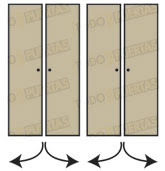 CUATRO Hojas apertura DOBLE