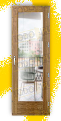 Balconera Grande de Madera Natural de Iroko Mod. V1 Crudo