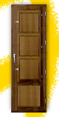 Balconera 200 cm alto de Madera Natural de Iroko Mod. Huesca V1 Teñida