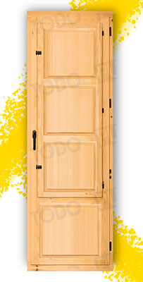 Balconera 200 cm alto de Madera Natural de Pino Mod. Huesca V1 Barniz