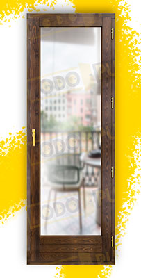 Balconera 200 cm alto de Madera Natural de Pino Mod. V1 Teñida