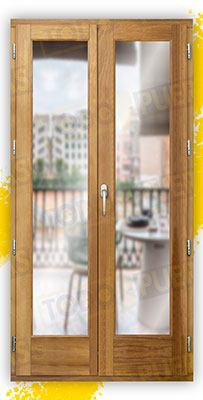 Balconera Grande de Madera Natural de Iroko Mod. V2 Barniz