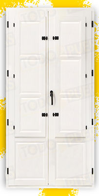 Balconera 200 cm alto de Madera Natural de Iroko Mod. Huesca V2 Lacada