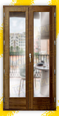 Balconera Grande de Madera Natural de Iroko Mod. V2 Teñida