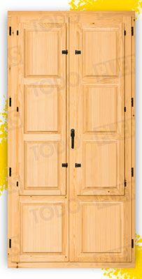 Balconera 200 cm alto de Madera Natural de Pino Mod. Huesca V2 Barniz