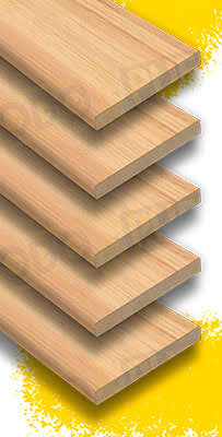 Pack de 5 tapetas Macizas de MDF Acabado Roble Barnizado de 2200x70x10 mm