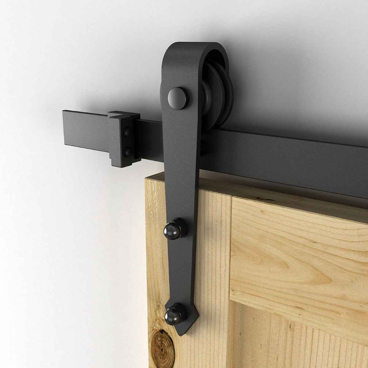 Guía para Puerta Corredera Tipo Flecha de Granero (NEGRA)