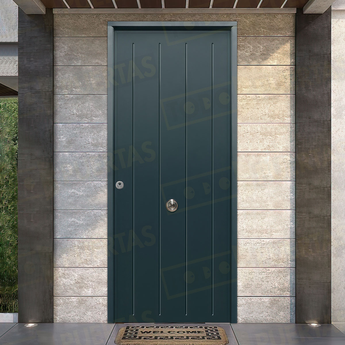 Puerta Acorazada 1150 Sagacor 100 Gris Antracita 7016 (Dos Caras Iguales)