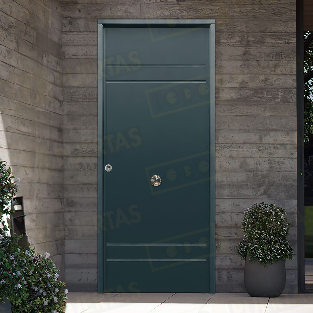 Puerta Acorazada Azalea Sagacor 100 Gris Antracita 7016 (Dos Caras Iguales)