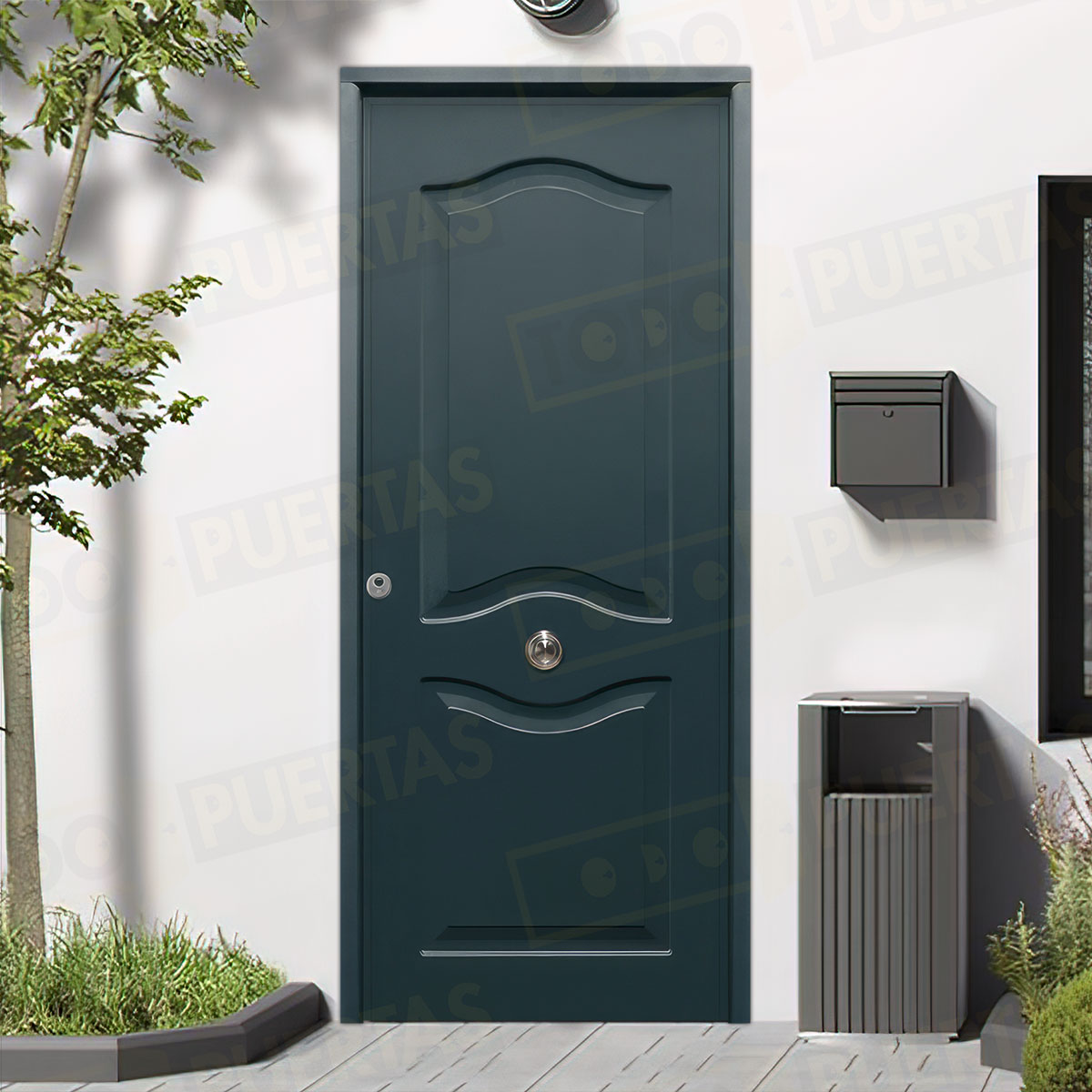 Puerta Acorazada Provenzal Sagacor 100 Gris Antracita 7016 (Dos Caras Iguales)