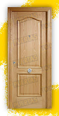 Puerta Block Blindada Mod. Quintana Roble 2060x870 mm.