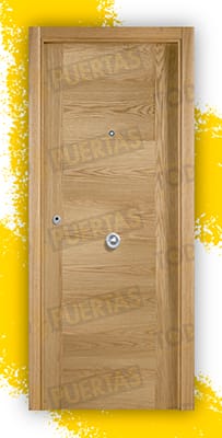 Puerta Block Blindada Mod. Oporto Roble 2060x870 mm.