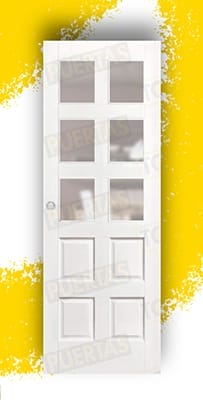 Puerta Corredera Mod. Blasco 10 ZV6 Lacada Blanca