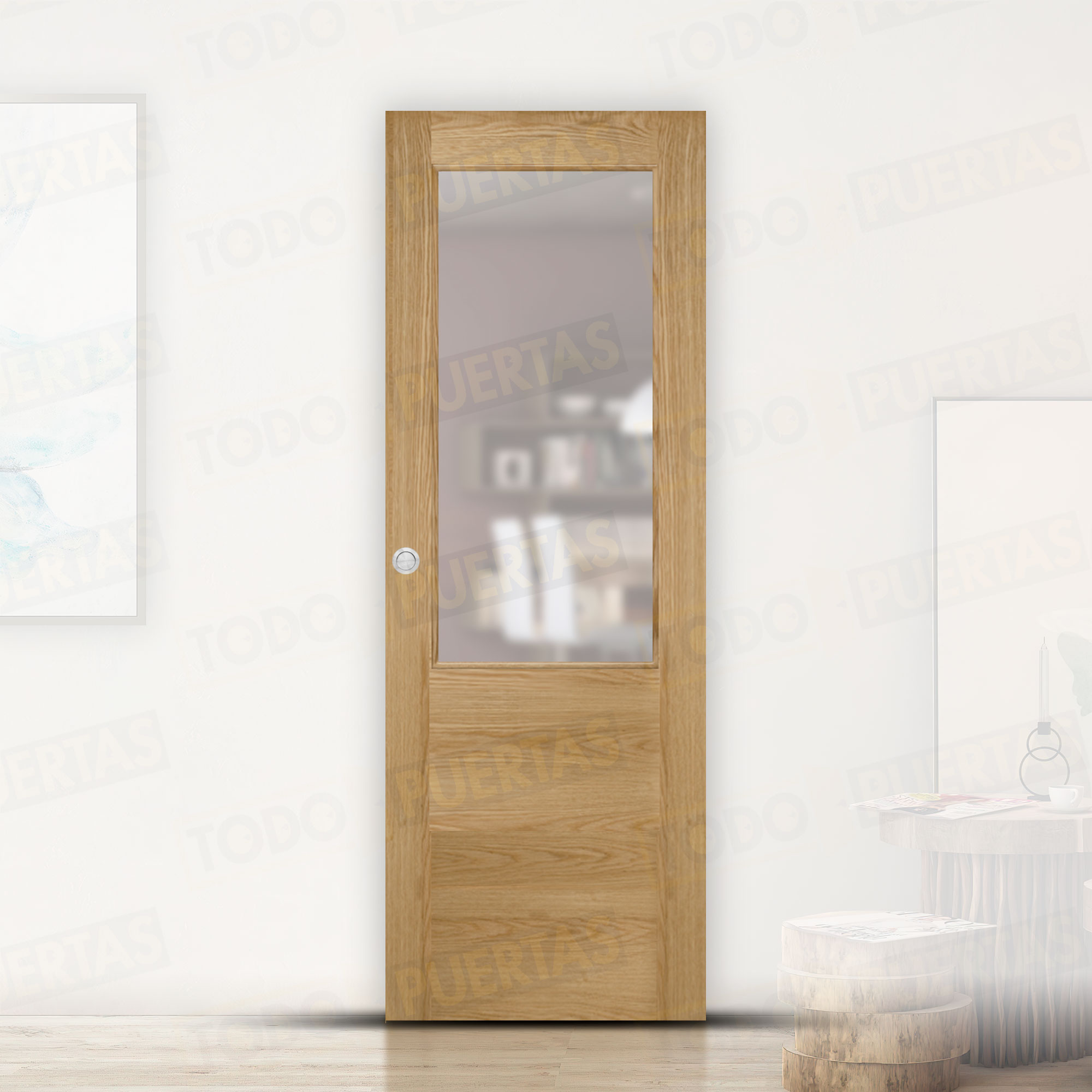 Puerta Corredera Mod. Oporto Roble ZV1