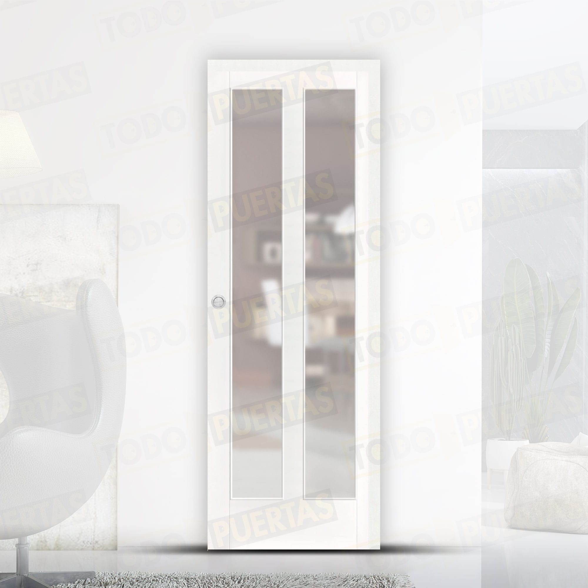 Puerta Corredera Mod. Griso V2 Lacada Blanca