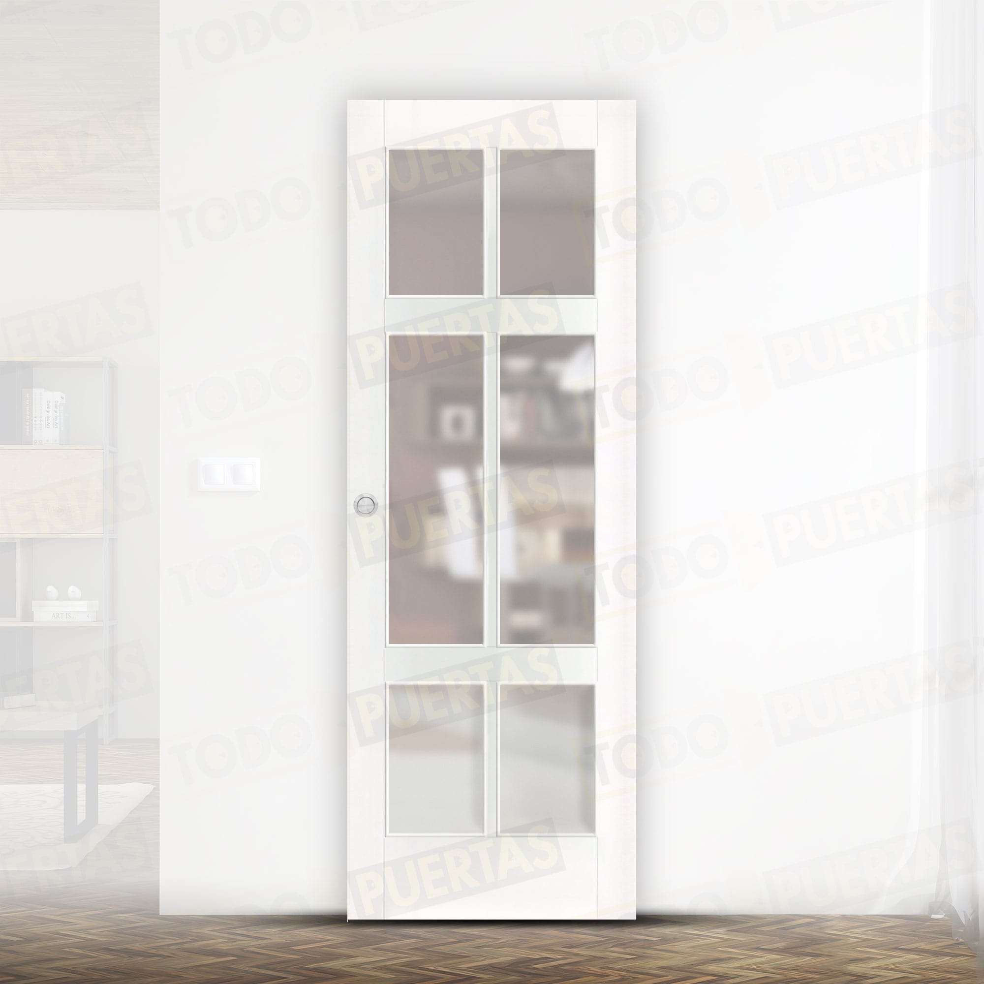 Puerta Corredera Mod. Hernández V Lacada Blanca