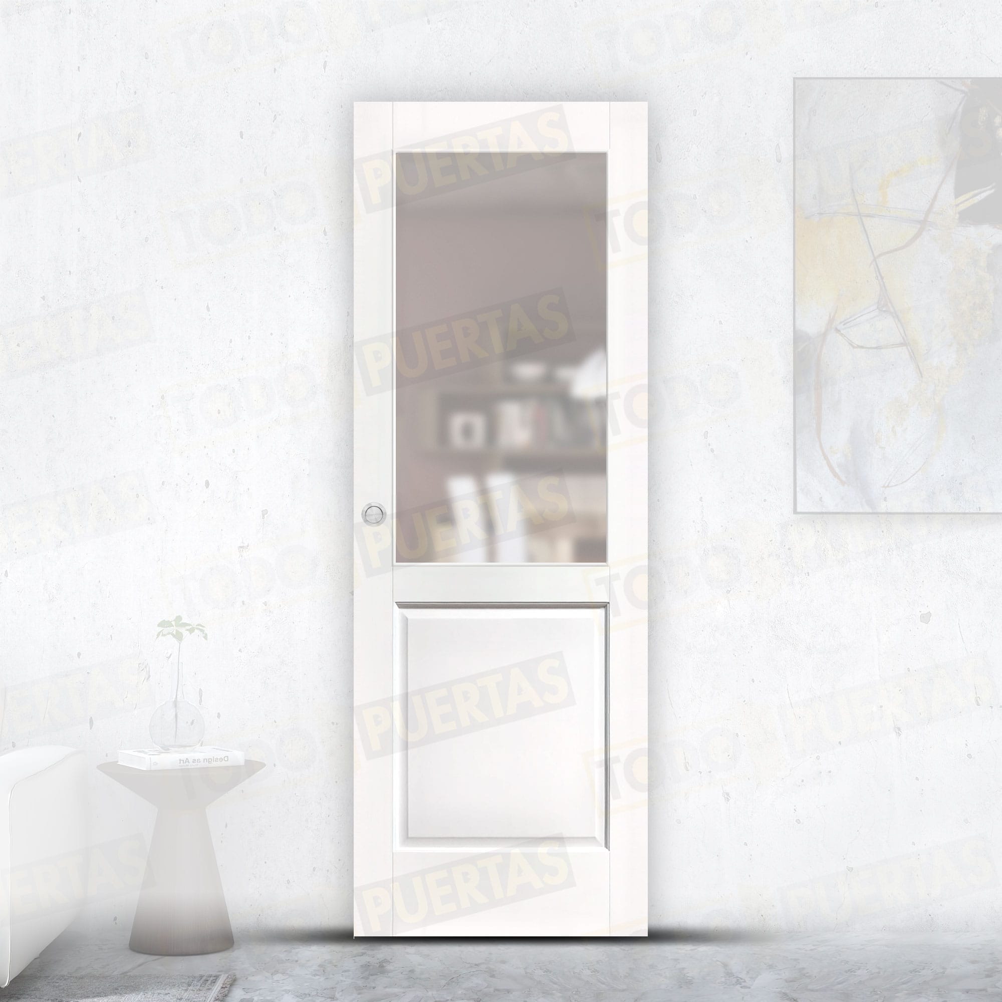 Puerta Corredera Mod. Herodoto ZV1 Lacada Blanca