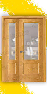 Puerta  Doble de Salón Maciza Mod. Trotanda V1