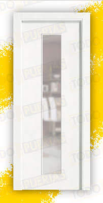 Puerta Vaivén Maciza Lacada Blanca Mod. Kenia V1C