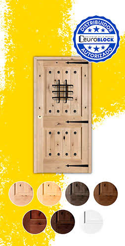 Puerta de Exterior Mod. 3100 de Madera Maciza