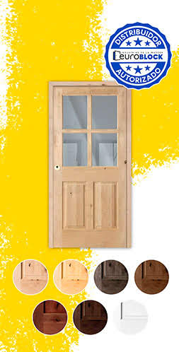 Puerta de Exterior Mod. 5100 de Madera Maciza