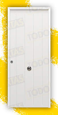 Puerta Galvanizada 1150 / 1110 Saga 100 Blanca (Cara Interior Lisa)