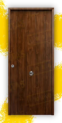 Puerta Galvanizada 1150 / 1110 Saga 100 Roble Viejo (Cara Interior Lisa)