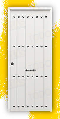 Puerta Galvanizada 1150 CL / 1110 Saga 100 Blanca (Cara Interior Lisa)