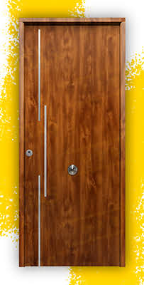 Puerta Galvanizada Acacia FM / 1110 Saga 100 Embero (Cara Interior Lisa)