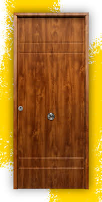 Puerta Galvanizada Azalea / 1110 Saga 100 Embero (Cara Interior Lisa)