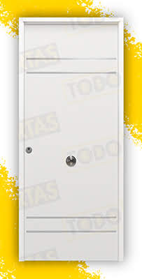 Puerta Galvanizada Azalea FM / 1110 Saga 100 Blanca (Cara Interior Lisa)
