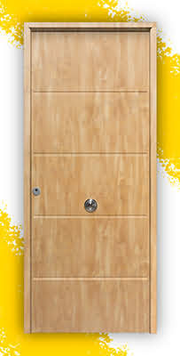 Puerta Galvanizada Cintia / 1110 Saga 100 Roble (Cara Interior Lisa)