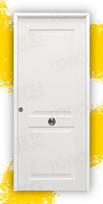 Puerta Galvanizada Clásica / 1110 Saga 100 Blanca (Cara Interior Lisa)