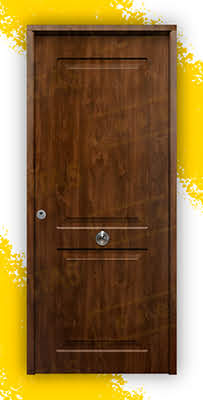 Puerta Galvanizada Clásica / 1110 Saga 100 Roble Viejo (Cara Interior Lisa)