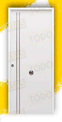 Puerta Galvanizada Iris FM / 1110 Saga 100 Blanca (Cara Interior Lisa)