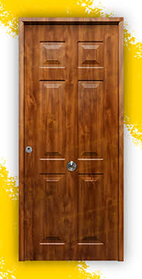 Puerta Galvanizada Yedra / 1110 Saga 100 Embero (Cara Interior Lisa)