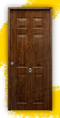 Puerta Galvanizada Yedra / 1110 Saga 100 Roble Viejo (Cara Interior Lisa)