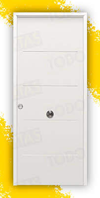 Puerta Galvanizada 1105 Saga M-100 LM Blanca (Cara Interior Lisa)