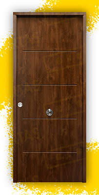 Puerta Galvanizada 1105 Saga M-100 LM Roble Viejo (Cara Interior Lisa)