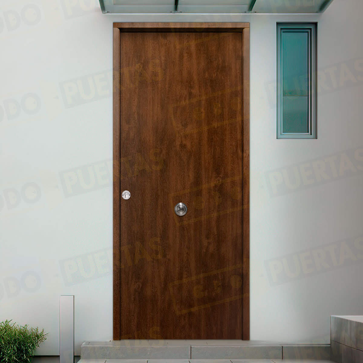 Puerta Galvanizada 1110 Saga M-100 LM Roble Viejo (Cara Interior Lisa)