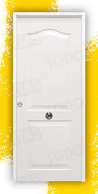 Puerta Galvanizada Semiprovenzal Saga M-100 LM Blanca (Cara Interior Lisa)