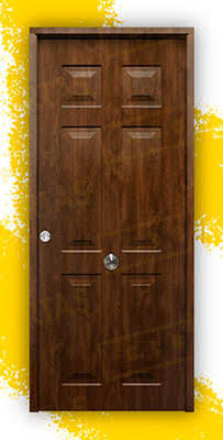 Puerta Galvanizada Yedra Saga M-100 LM Roble Viejo (Cara Interior Lisa)