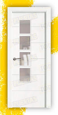Puerta Block Maciza Lacada Blanca Mod. Albacete BV4L
