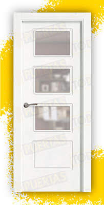 Puerta Block Maciza Lacada Blanca Mod. Bangkok V3