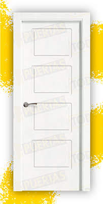 Puerta Block Maciza Lacada Blanca Mod. Bangkok